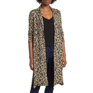 NWT Philosophy Leopard Print Long Open Cardigan M